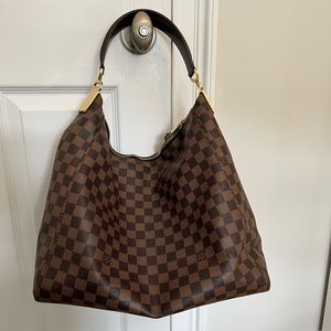 Authentic Louis Vuitton Portobello GM hobo bag damier ebene